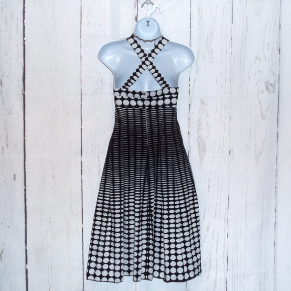 NWOT Calvin Klein Polka Dot Pleated Dress - Picture 6 of 8